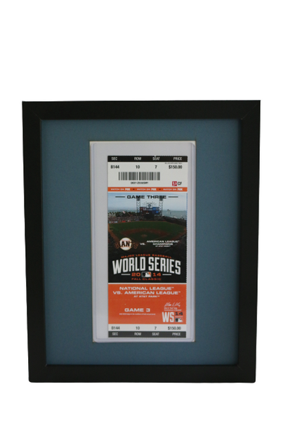 Framed Display for YOUR Ticket-Includes Ticket Holder