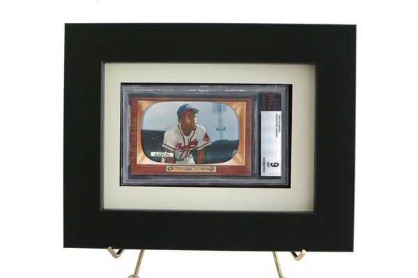 Sports Card Frame for a BVG (Beckett) Graded Horizontal Card (White Design) - Graded And Framed