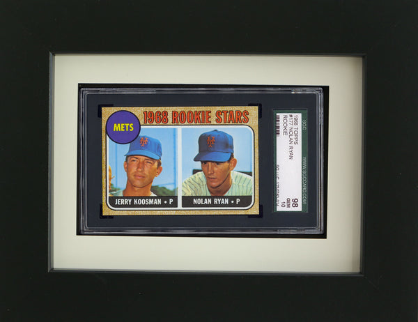 Sports Card Frame for an SGC Graded Horizontal Card (White Design) - Graded And Framed