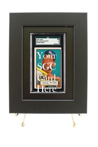 Sports Card Frame for an SGC graded card (New-Black Design) - Graded And Framed
