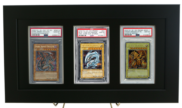 (3) PSA Yugioh Card Framed Display - Graded And Framed