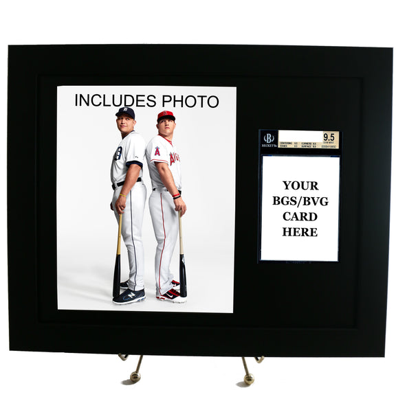 Sports Card Frame for YOUR BGS Mike Trout Card (INCLUDES PHOTO) - Graded And Framed