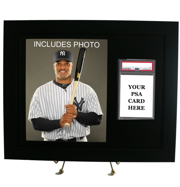 Sports Card Frame for YOUR PSA Graded Robinson Cano Card (INCLUDES PHOTO) - Graded And Framed