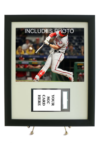 Graded Sports Card Frame for YOUR Bryce Harper Horizontal SGC Card (INCLUDES PHOTO) - Graded And Framed