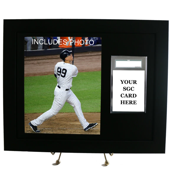 Sports Card Frame for YOUR SGC Graded Aaron Judge Card (INCLUDES PHOTO) - Graded And Framed