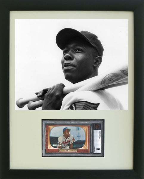 Sports Card Frame for a BVG (Beckett) Graded Horizontal Card with an 8 x 10 Horizontal Photo Opening - Graded And Framed