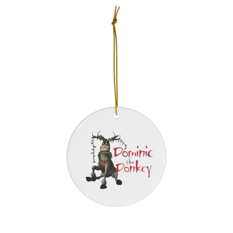 Dominic the Donkey Italian Christmas Ceramic Ornament, 4 Shapes