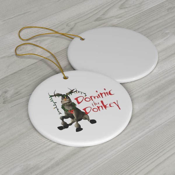 Dominic the Donkey Italian Christmas Ceramic Ornament, 4 Shapes