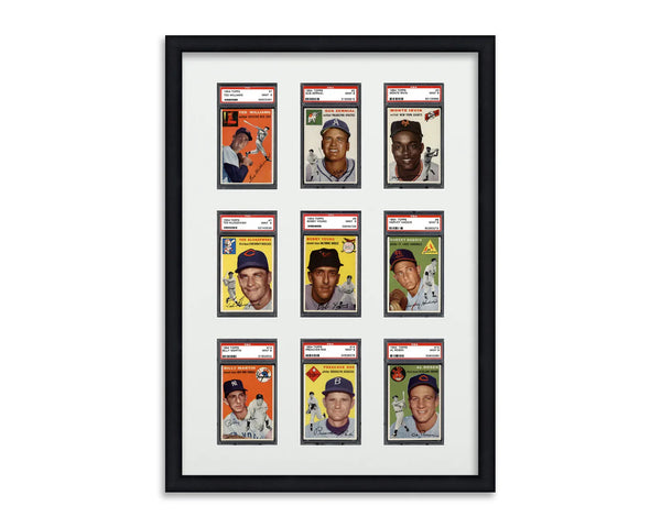 9 PSA Card Frame- (New White Design-3x3 Grid)