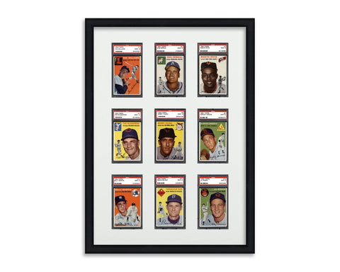 9 PSA Card Frame- (New White Design-3x3 Grid)