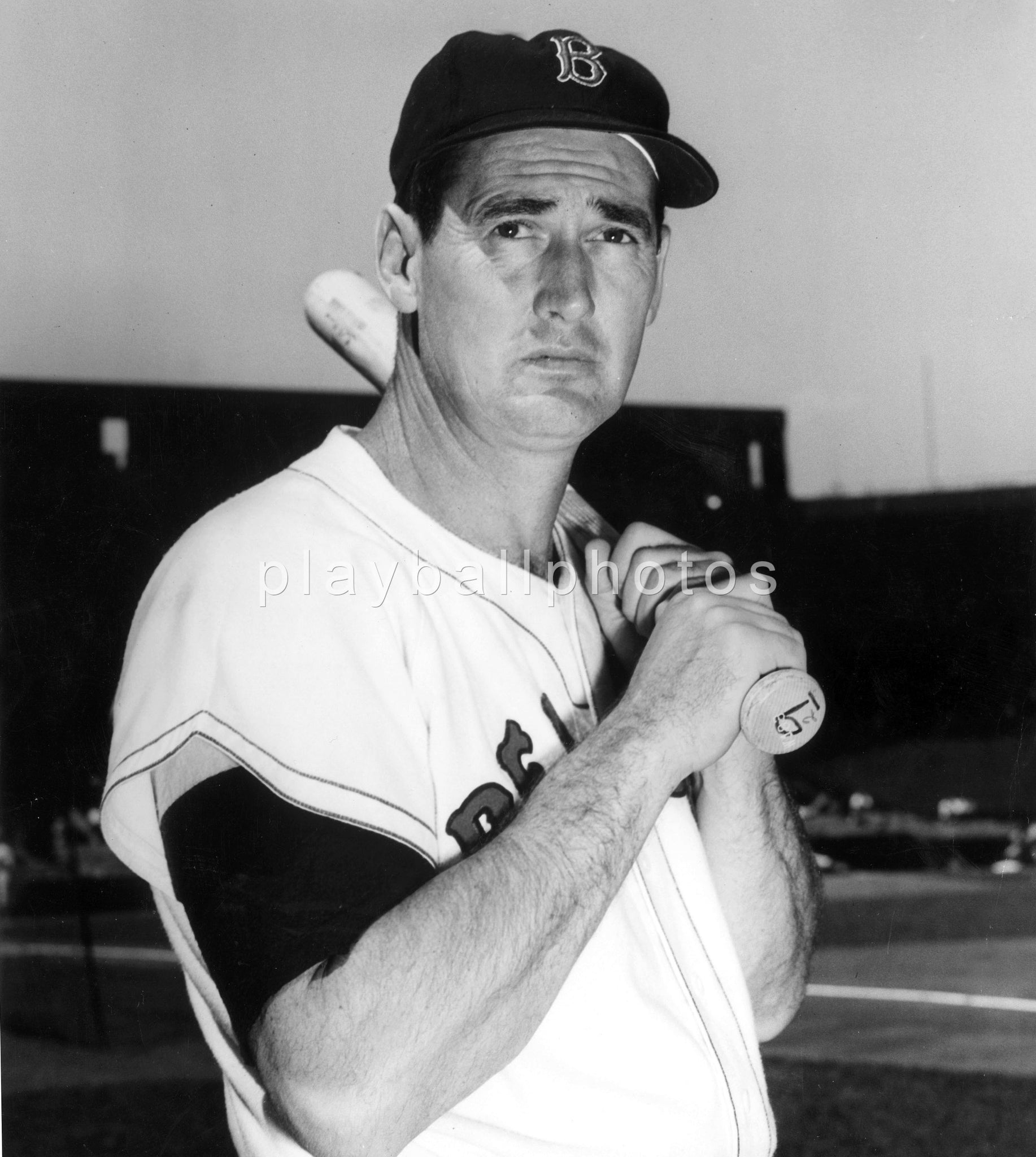 Ted Williams B&W 8x10 Photo