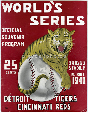 1940 World Series Program Cover