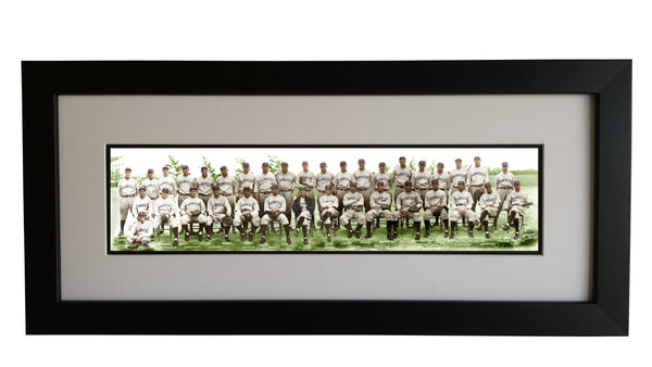 1928 New York Yankees Panoramic Team Framed Print- COLORIZED - Graded And Framed