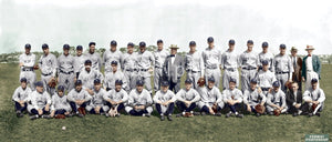 1927 New York Yankees Colorized Team Print 12"x4"