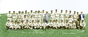 1927 New York Yankees Colorized Team Print-12"x4"