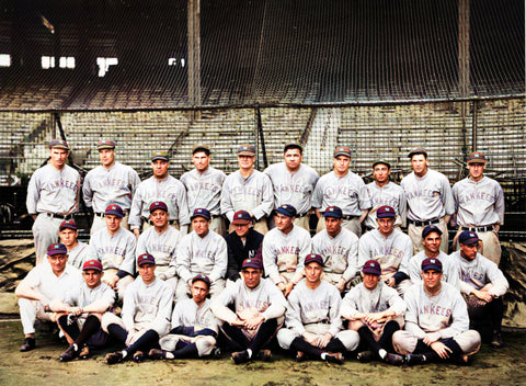 1928 NY Yankees Colorized Team Print