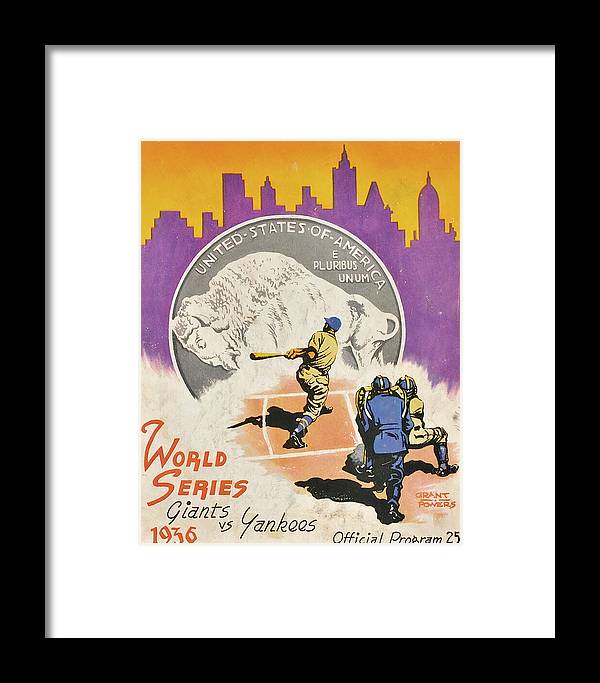 1936 World Series Program Cover Print-Matted & Framed
