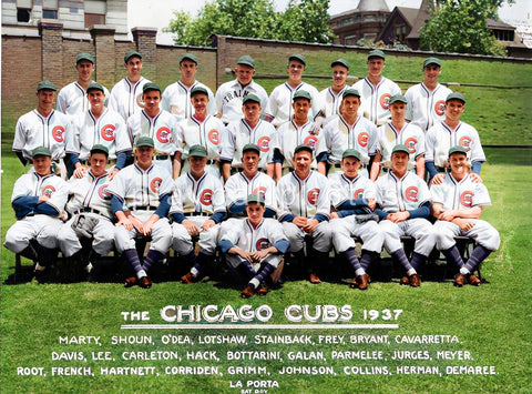 1937 Chicago Cubs Team Print-Colorized