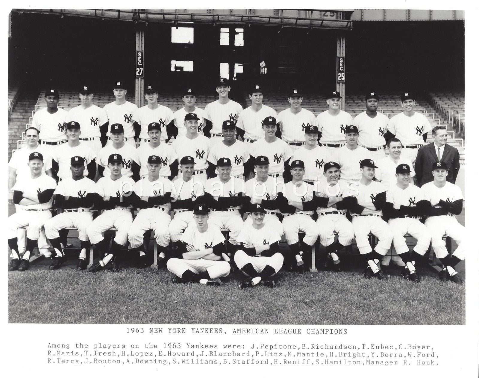 1963 New York Yankees Team Print
