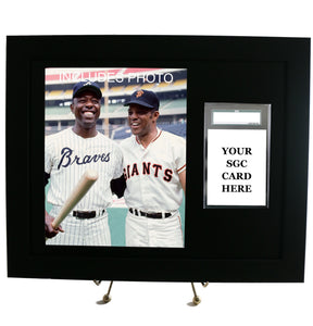 Sports Card Frame for YOUR SGC Graded Willie Mays Card (INCLUDES PHOTO) - Graded And Framed