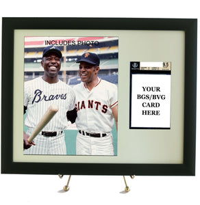 Sports Card Frame for YOUR BVG (Beckett) Willie Mays Card (INCLUDES PHOTO) - Graded And Framed