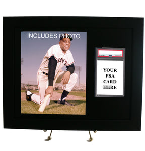 PSA Sports Card Frame for YOUR Graded Willie Mays Card (INCLUDES PHOTO) - Graded And Framed