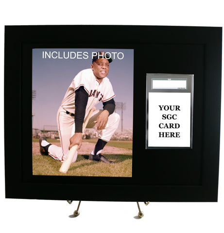 Sports Card Frame for YOUR Graded SGC Willie Mays Card (INCLUDES PHOTO) - Graded And Framed