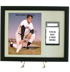 Sports Card Frame for YOUR Graded SGC Willie Mays Card (INCLUDES PHOTO) - Graded And Framed