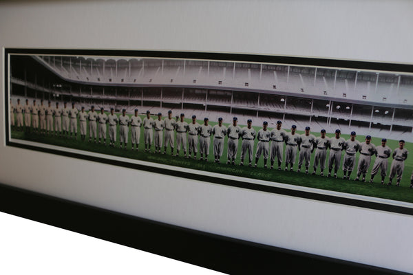 1953 New York Yankees Framed Panoramic Print- COLORIZED - Graded And Framed