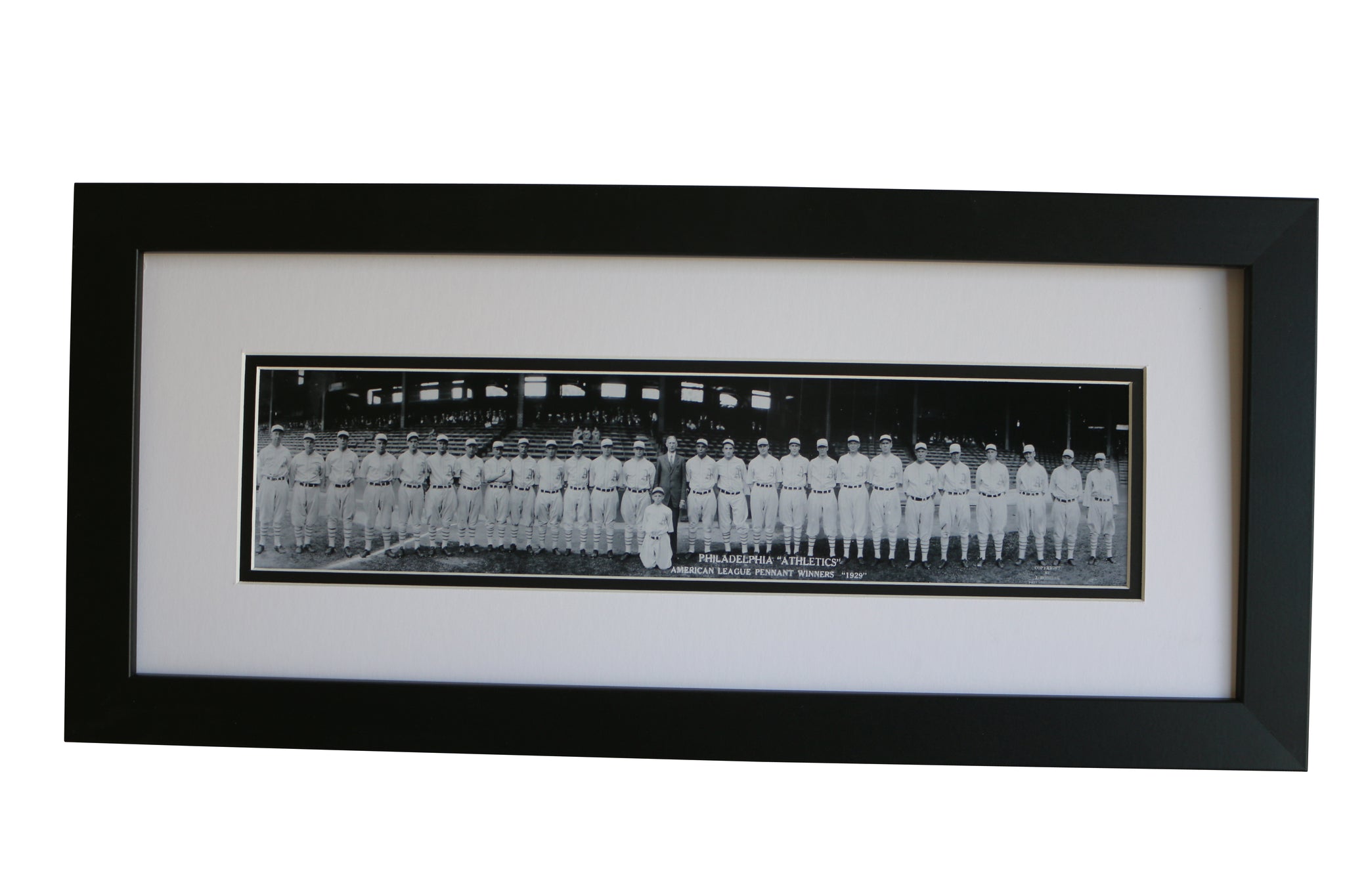 1929 Phialdelphia Athletics Panoramic Framed Team Print - Graded And Framed