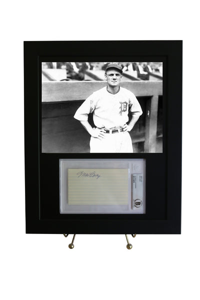 Framed Display for a Beckett 3x5 Slabbed Autograph w/ 8x10 Horizontal Photo Opening - Graded And Framed