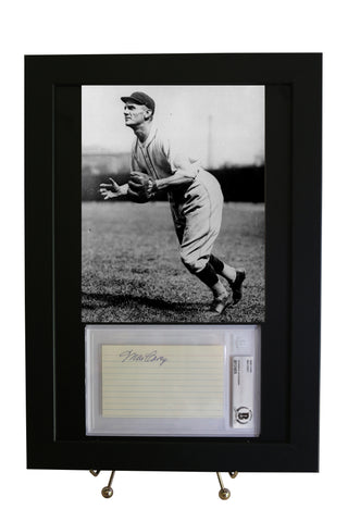 Framed Display for YOUR Beckett Slabbed 3x5 Autograph w/ 8x10 Vertical Photo Opening - Graded And Framed