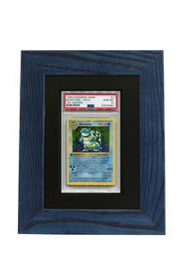 PSA Pokemon Card Framed Display-New Black with Blue Frame - Graded And Framed