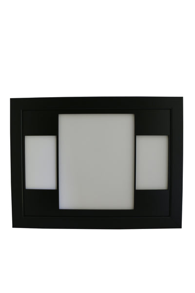 Framed Display for 2 PSA Cards w/ 8x10 Vertical Photo Opening-New Black Design - Graded And Framed