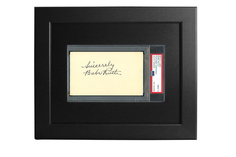 PSA/DNA Framed Display for a 3 x 5 Signed Index Card-Black Design - Graded And Framed