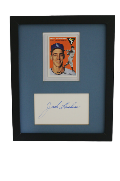 Frame & Matted Display for YOUR Sports Card & 3x5 Autograph