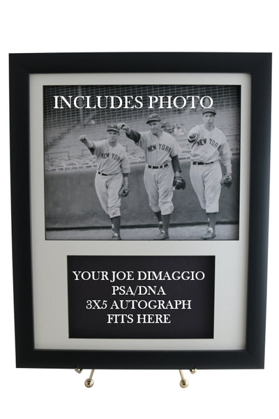 Display Frame for your JOE DIMAGGIO PSA  3x5 Autograph (INCLUDES PHOTO) - Graded And Framed