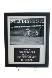 Display Frame for your BOBBY DOERR PSA  3x5 Autograph (INCLUDES PHOTO) - Graded And Framed