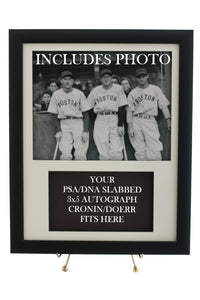 Display Frame for your Cronin/Doerr PSA  3x5 Autograph (INCLUDES PHOTO) - Graded And Framed