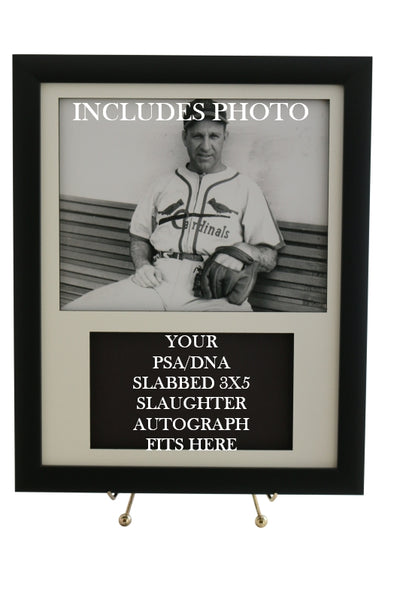 Display Frame for your Slaughter PSA 3x5 Autograph (INCLUDES PHOTO) - Graded And Framed