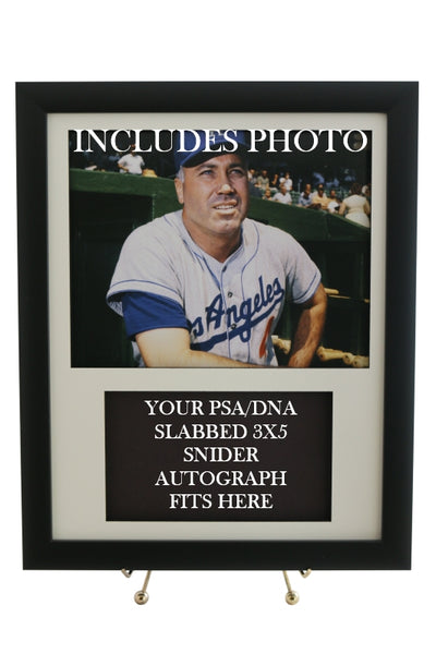 Display Frame for your Duke Snider PSA 3x5 Autograph (INCLUDES PHOTO) - Graded And Framed