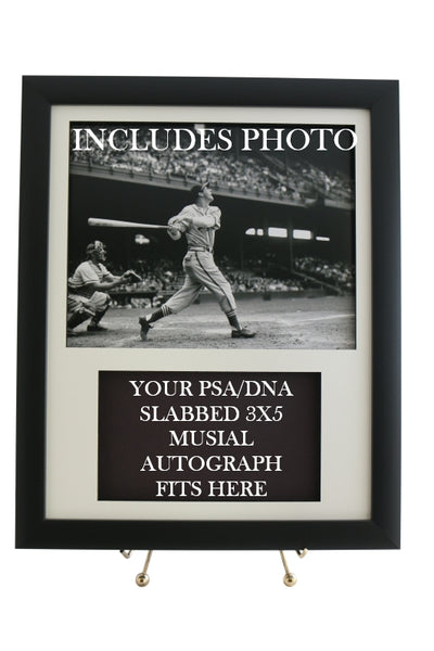 Display Frame for your STAN MUSIAL PSA 3x5 Autograph (INCLUDES PHOTO) - Graded And Framed