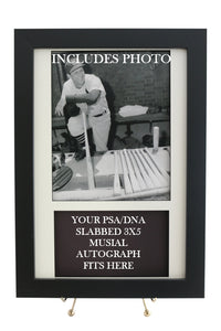 Display Frame for your MUSIAL PSA 3x5 Autograph (INCLUDES PHOTO) - Graded And Framed