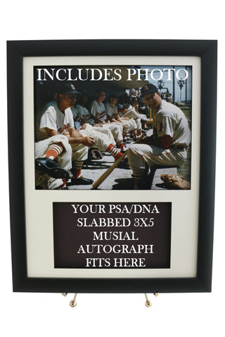 Display Frame for your STAN MUSIAL PSA 3x5 Autograph (INCLUDES PHOTO) - Graded And Framed