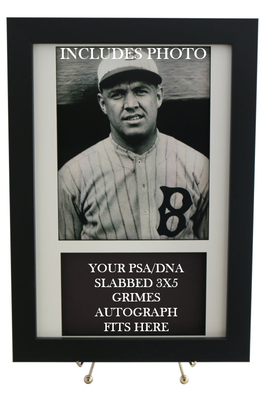 Display Frame for your BURLEIGH GRIMES PSA 3x5 Autograph (INCLUDES PHOTO) - Graded And Framed