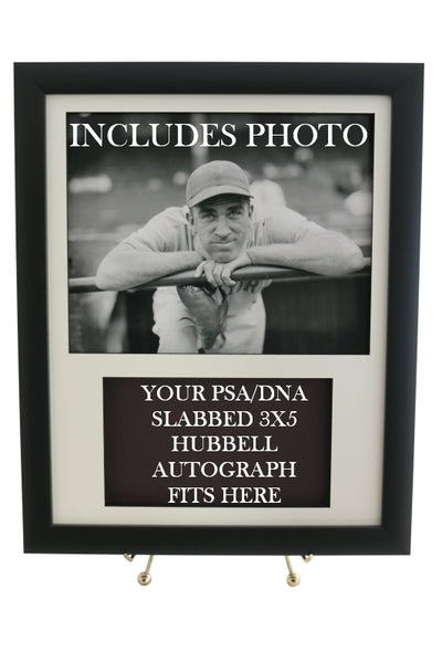 Display Frame for your CARL HUBBELL PSA 3x5 Autograph (INCLUDES PHOTO) - Graded And Framed