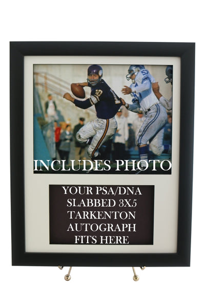Display Frame for your FRAN TARKENTON PSA 3x5 Autograph (INCLUDES PHOTO) - Graded And Framed