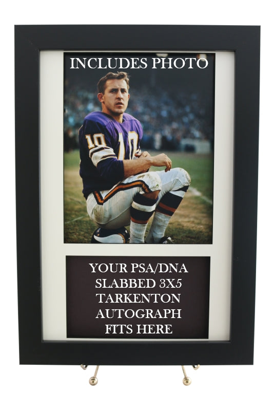 Display Frame for your FRAN TARKENTON PSA/DNA 3x5 Autograph (INCLUDES PHOTO) - Graded And Framed