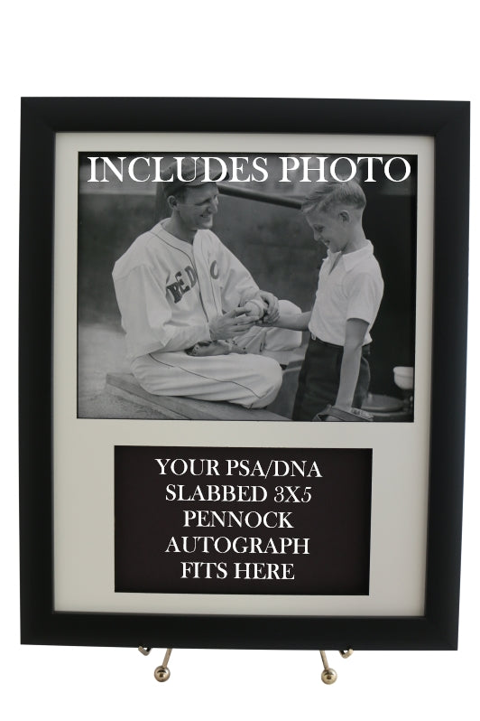 Framed Display for your Herb Pennock PSA  3x5 Autograph (INCLUDES PHOTO) - Graded And Framed