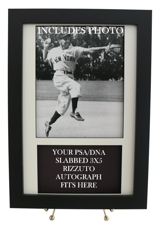 Framed Display for your PHIL RIZZUTO PSA 3x5 Autograph (INCLUDES PHOTO) - Graded And Framed